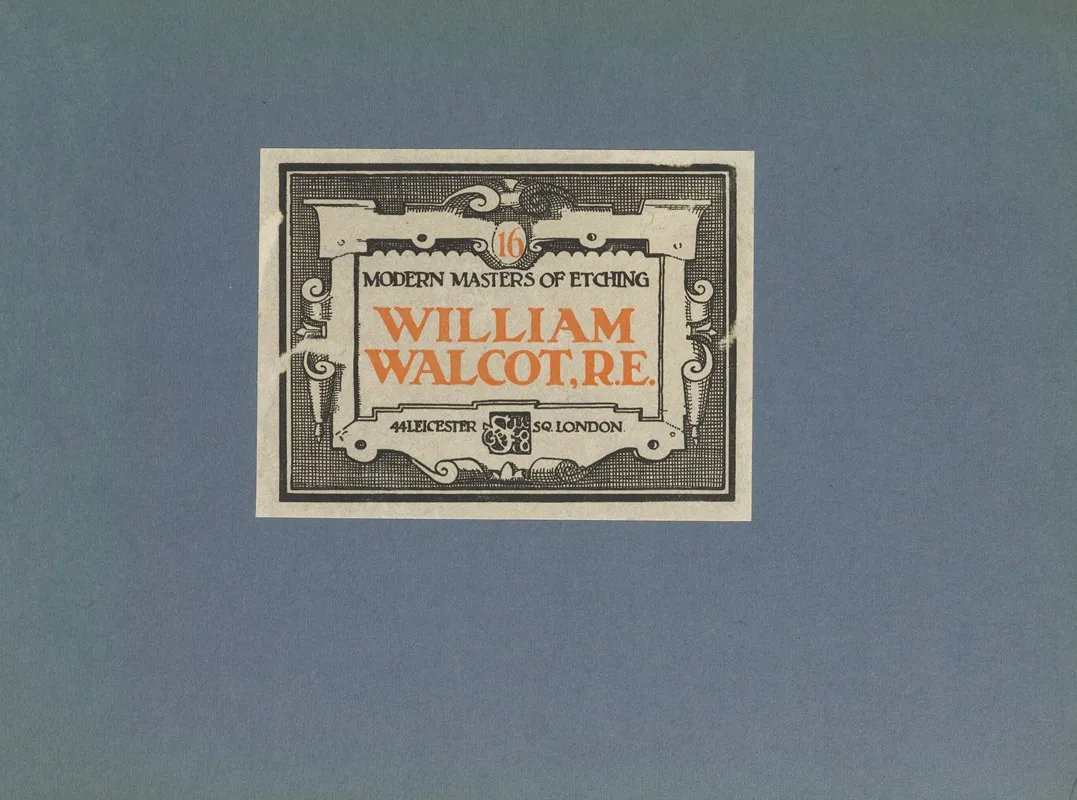 Modern Masters Of Etching William Walcot Cover