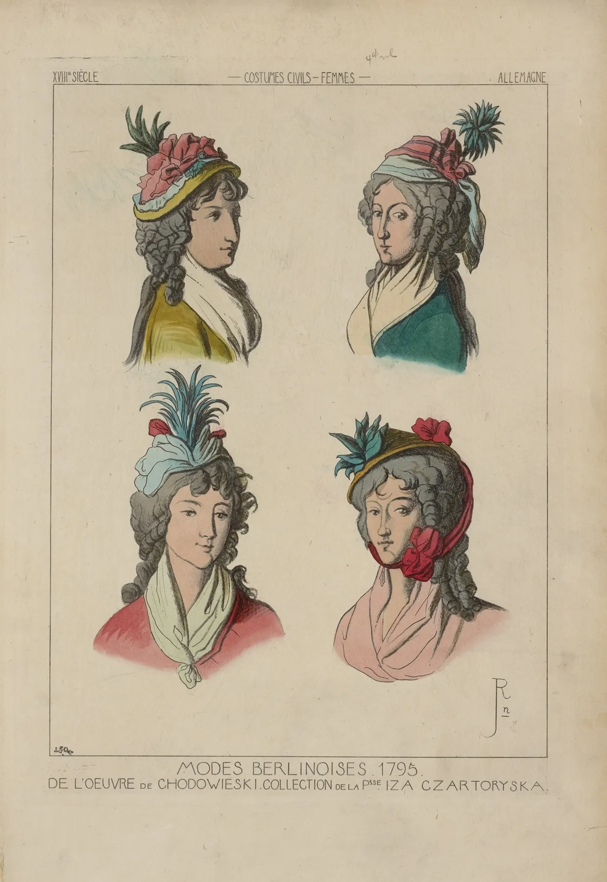 Modes Berlinoises 1795 by Raphaël Jacquemin - Canvas Print