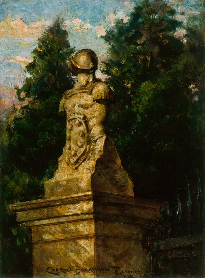 Modigliani Gate Post by James Carroll Beckwith - Canvas Print