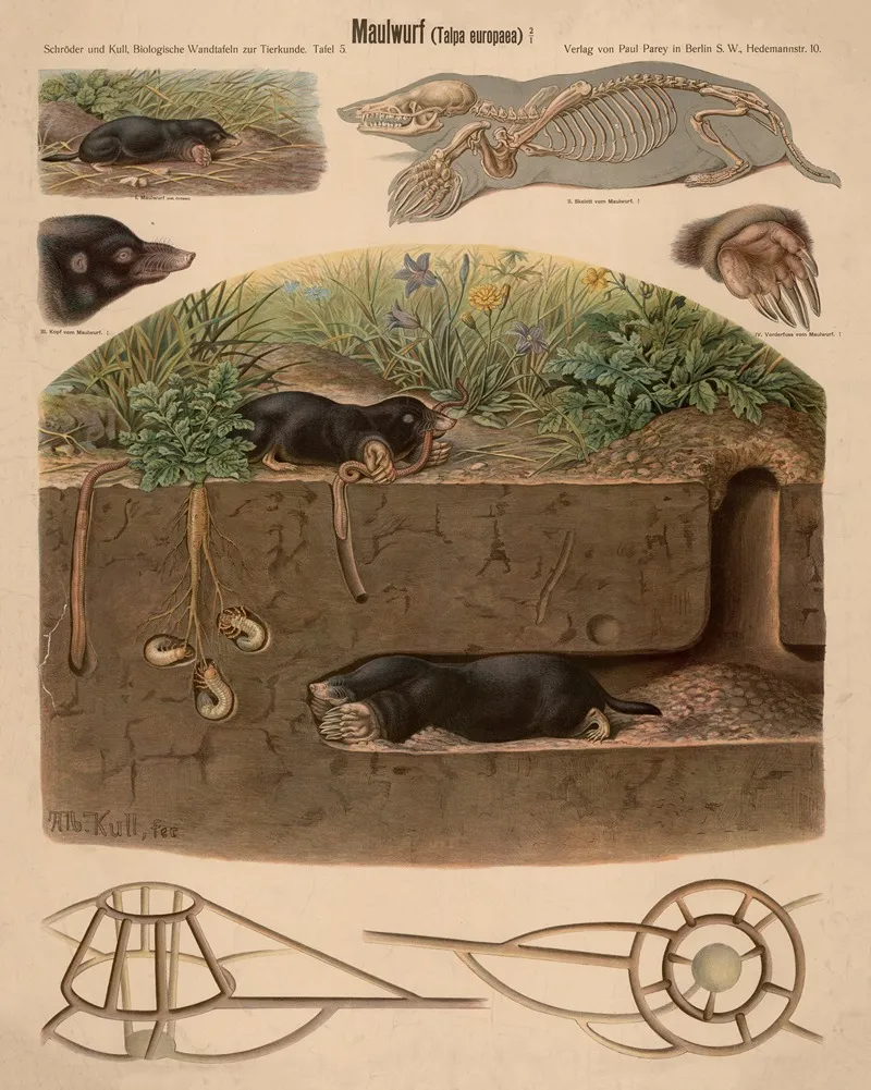 Mole Talpa Europaea by Albert Kull - Canvas Print