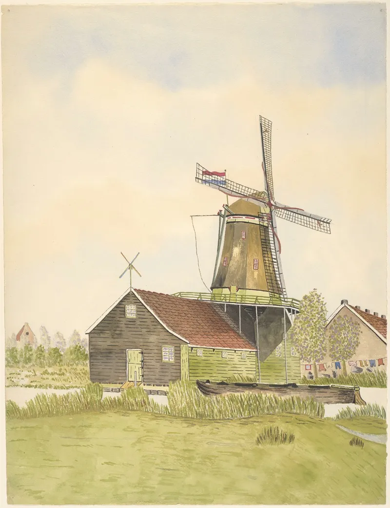 Molen Het Pink by Johannes Nicolaas Eijman - Canvas Print