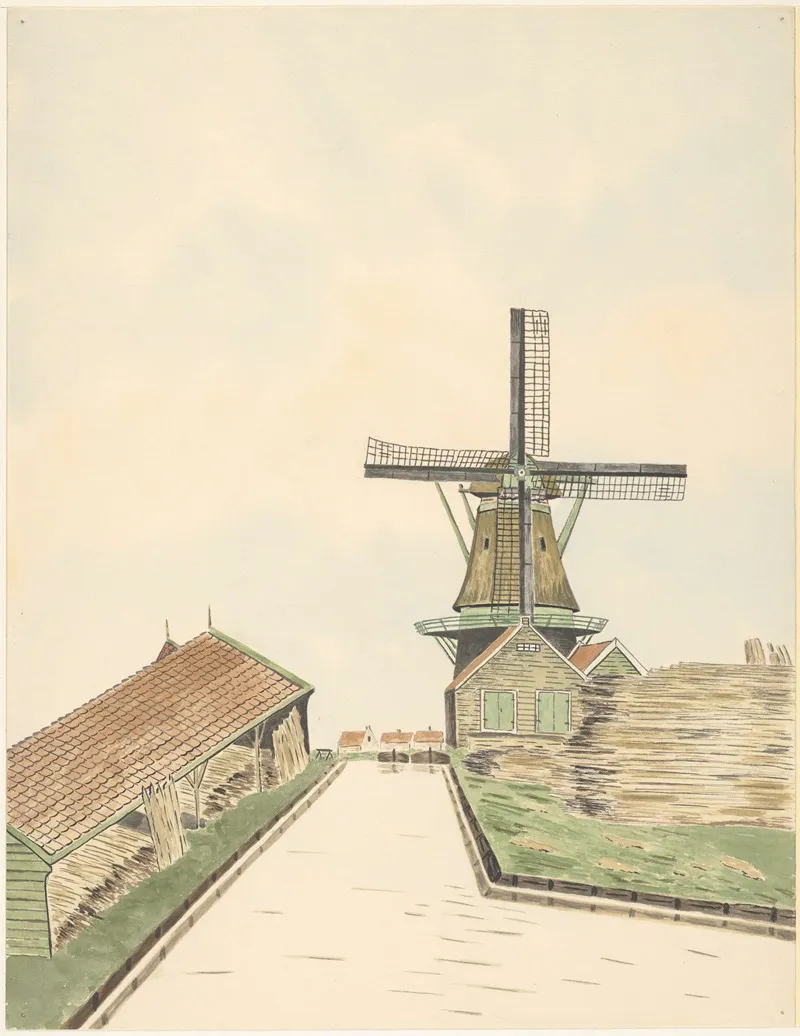 Molen Houtzaagmolen Het Klaverblad by Johannes Nicolaas Eijman - Canvas Print