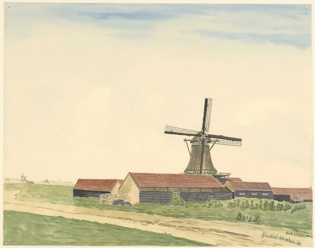 Molens Houtzaagmolen De Kikker Badhuisweg by Johannes Nicolaas Eijman - Canvas Print