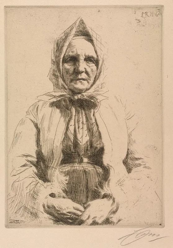 Mona 3 by Anders Zorn - Canvas Print