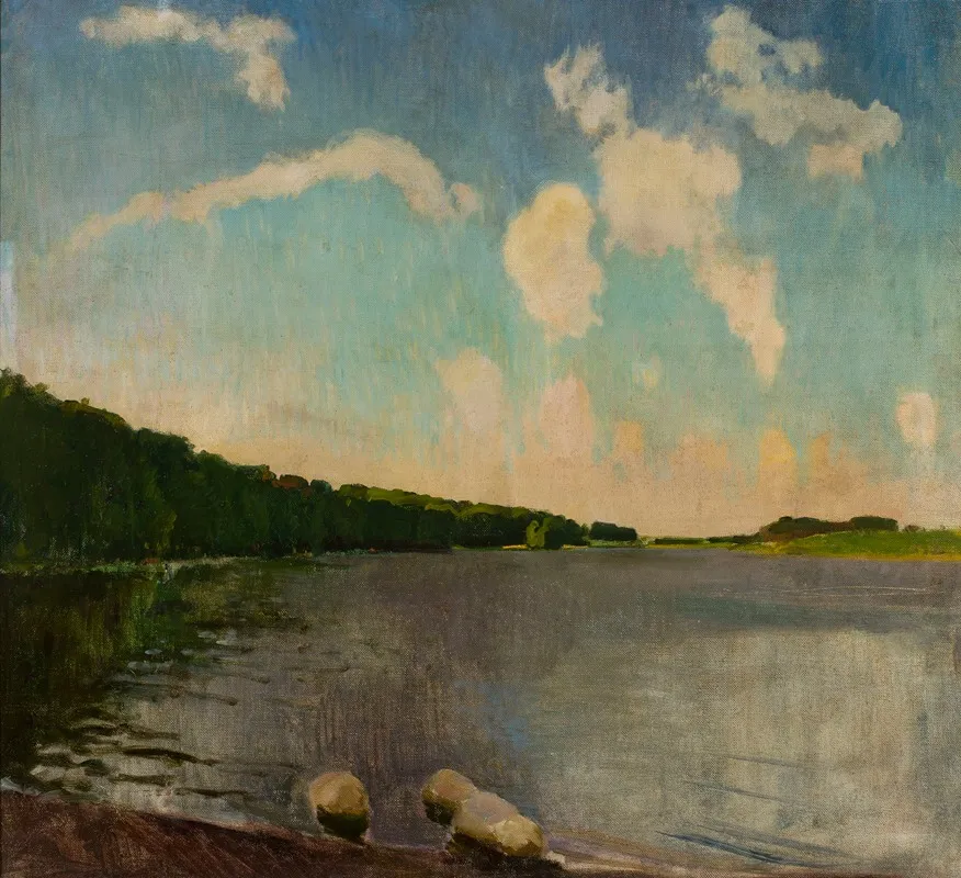 Monastery Lake In Kartuzy by Konrad Krzyżanowski - Canvas Print