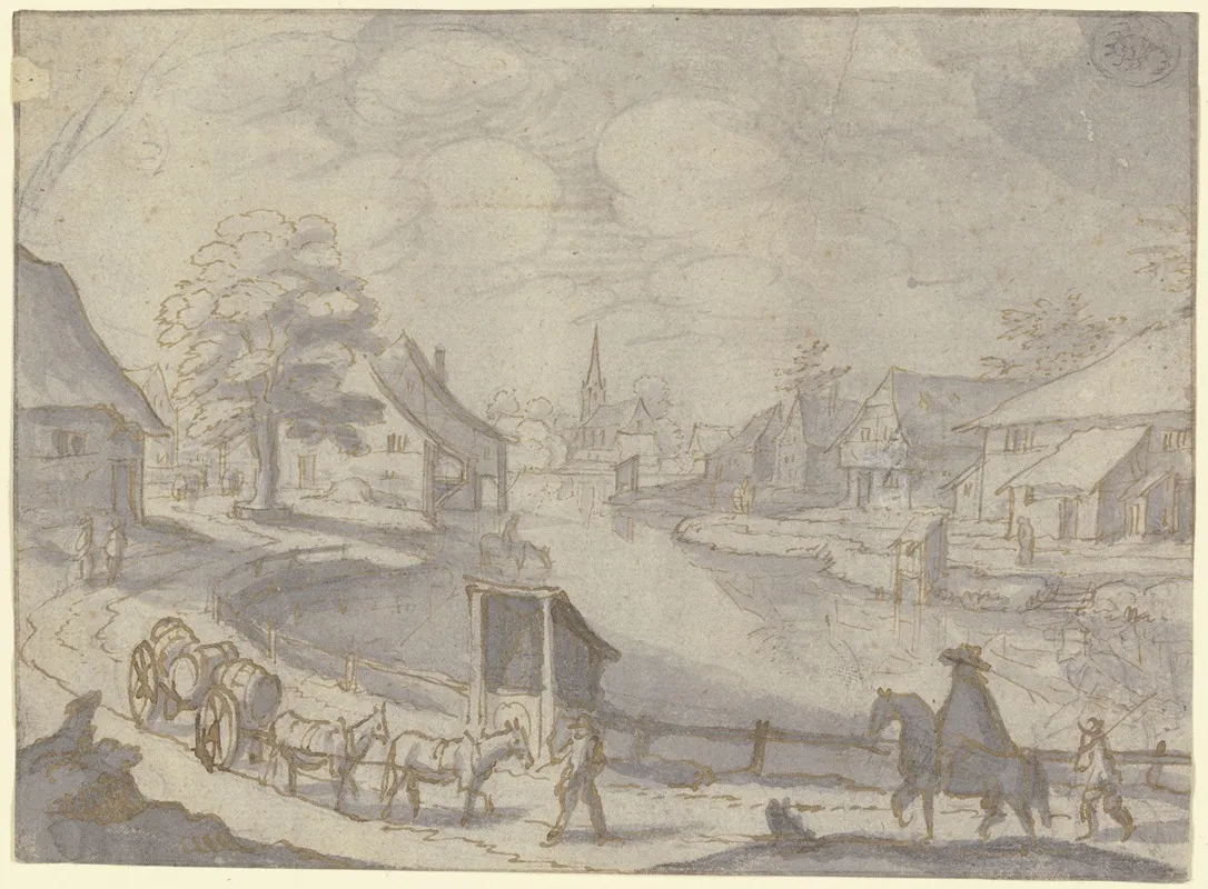 Monatsbild Oktober Oben Rechts Das Zeichen Des Skorpions by Matthäus Merian the elder - Canvas Print