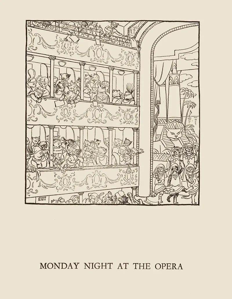 Monday Night At The Opera by William Ely Hill - Canvas Print