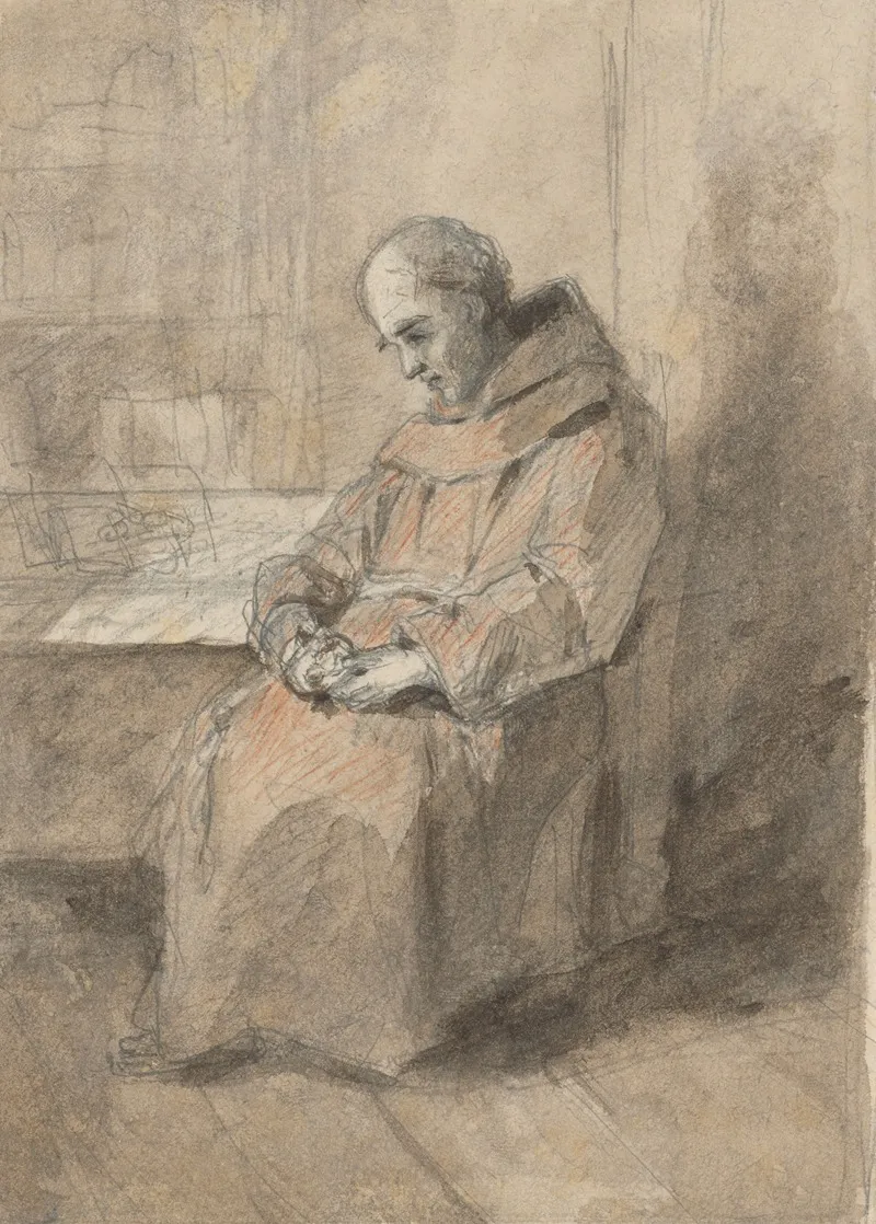 Monk 4 by Jan Nowopacký - Canvas Print