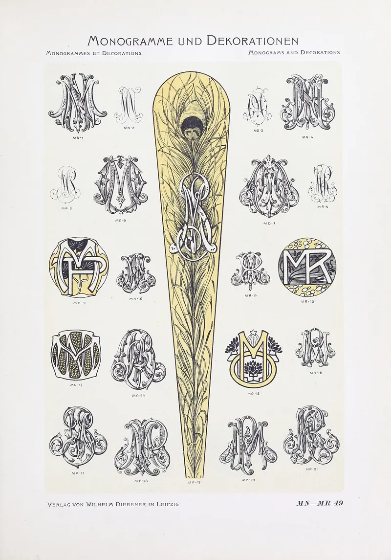 Monogrammes Und Dekorationen Pl 049