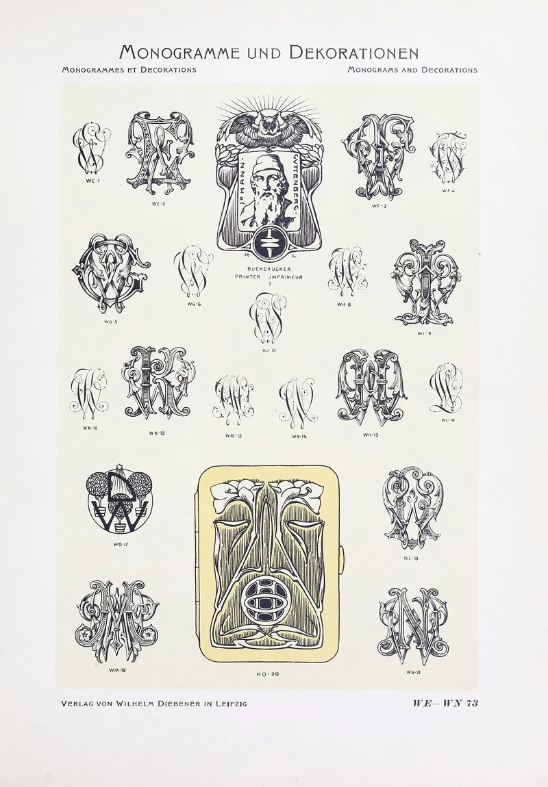 Monogrammes Und Dekorationen Pl 073