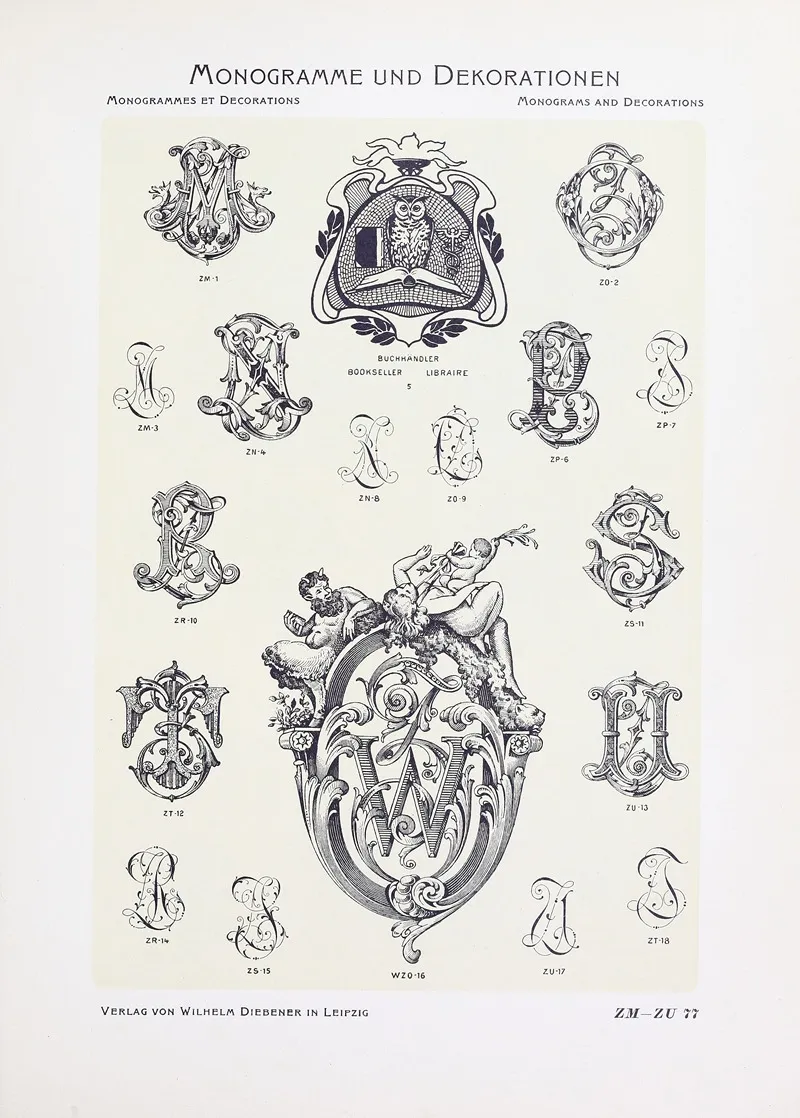 Monogrammes Und Dekorationen Pl 077