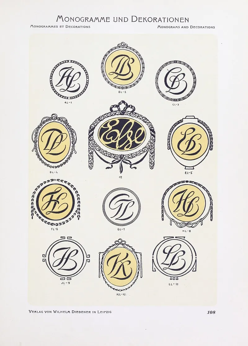 Monogrammes Und Dekorationen Pl 108