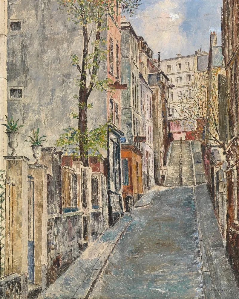 Montmartre 2 by Pierre Thevenet - Canvas Print