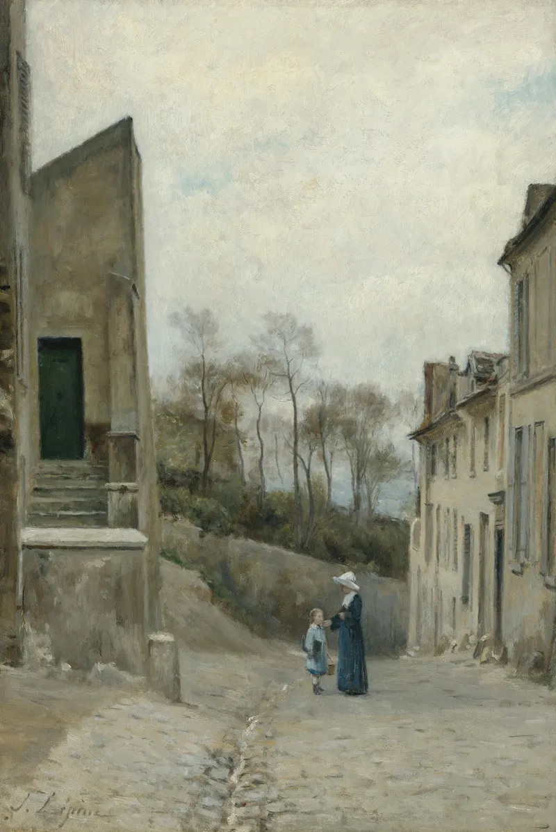 Montmartre La Rue Cortot by Stanislas Lépine - Canvas Print