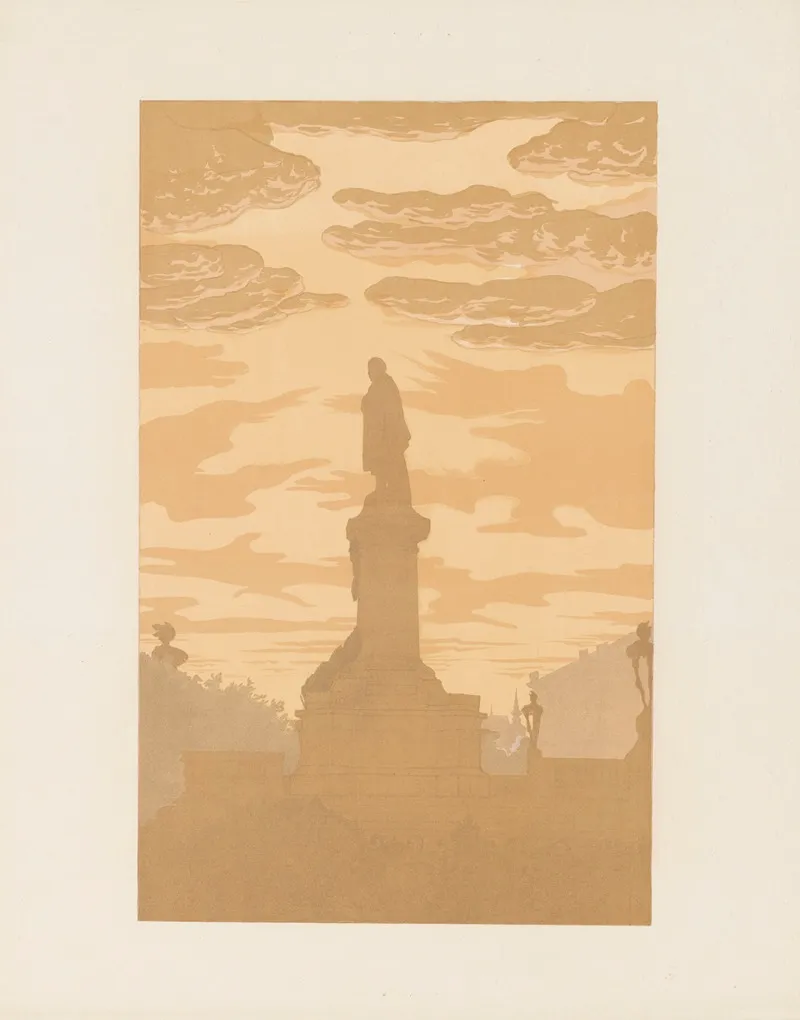 Monument Of Mickiewicz At Sunrise