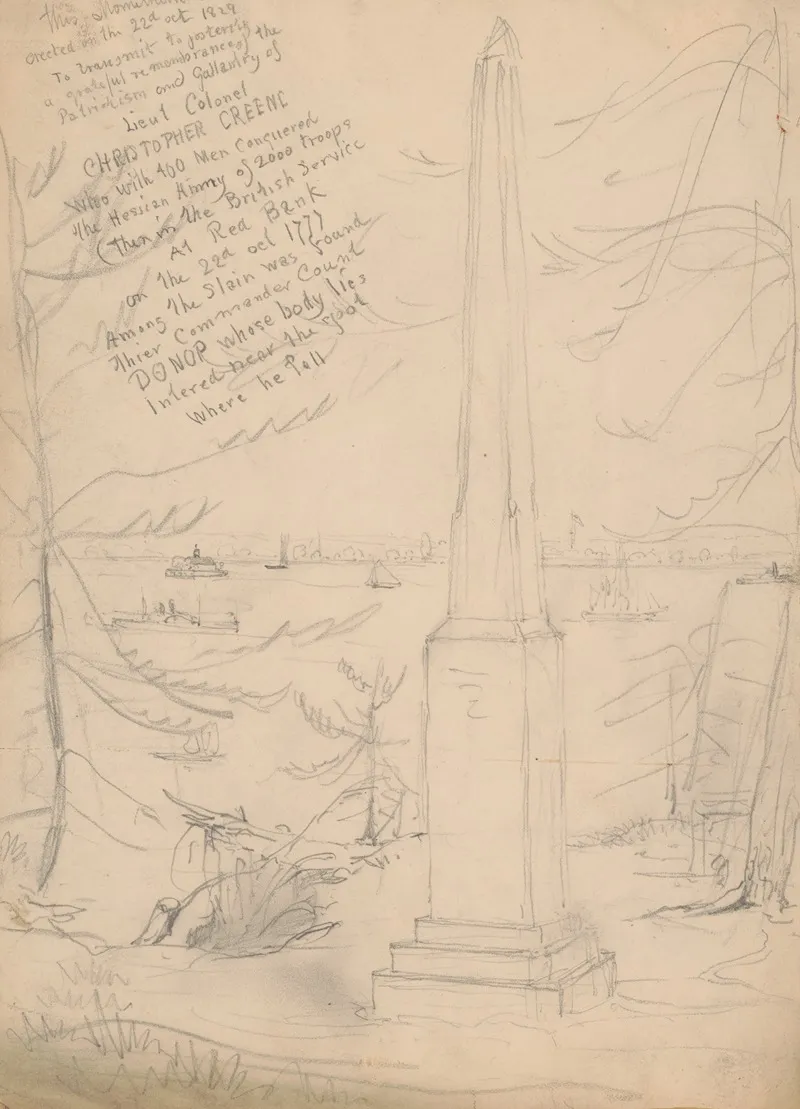 Monument On The Banks Of The Delaware River