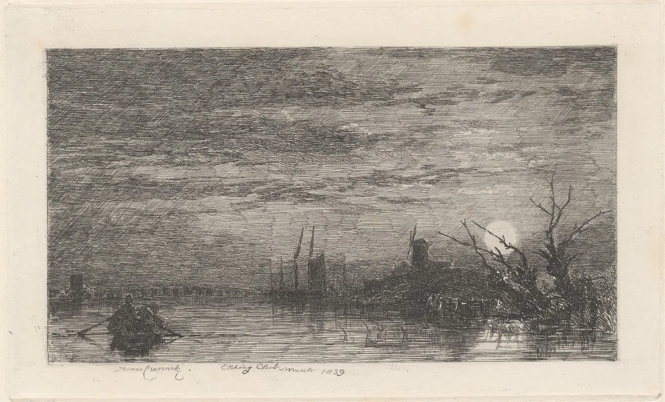 Moonlight 14 by Thomas Creswick - Canvas Print