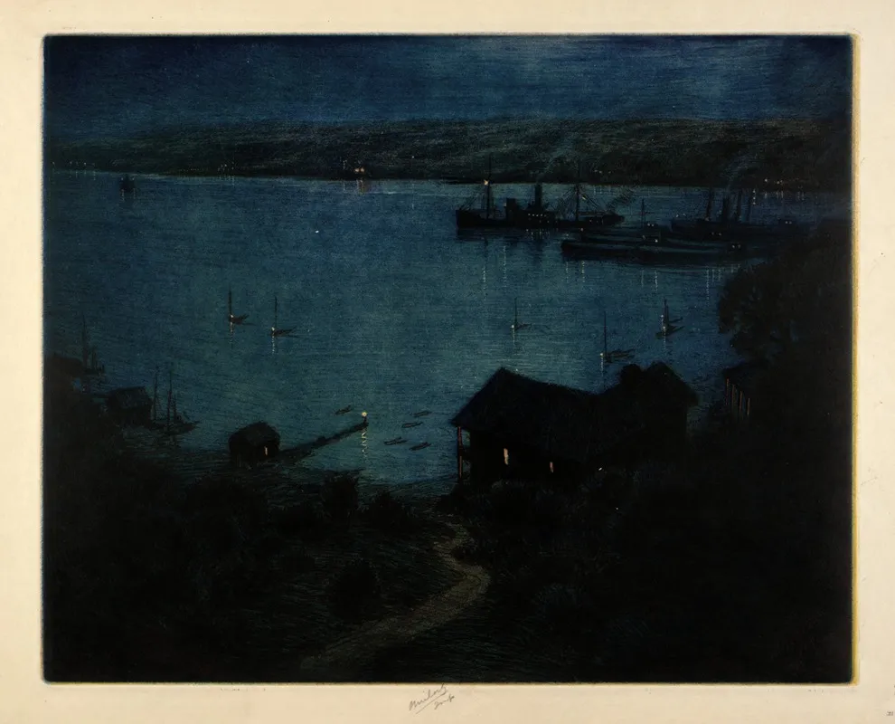 Moonlight Hudson River