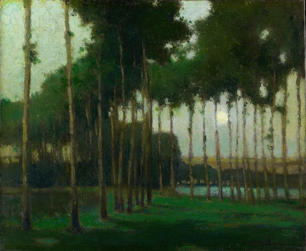 Moonlight Landscape 3 by George Elmer Browne - Canvas Print