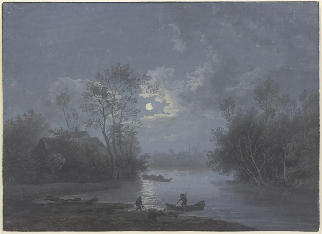 Moonlight Landscape 4 by Claude-Joseph Vernet - Canvas Print