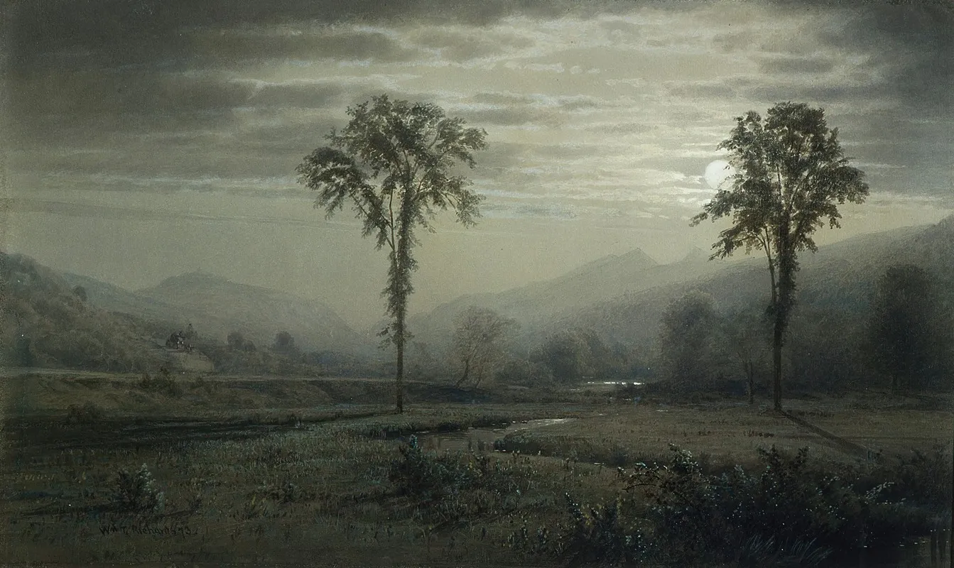 Moonlight On Mount Lafayette New Hampshire