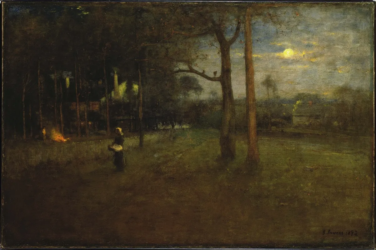 Moonlight Tarpon Springs by George Inness - Canvas Print