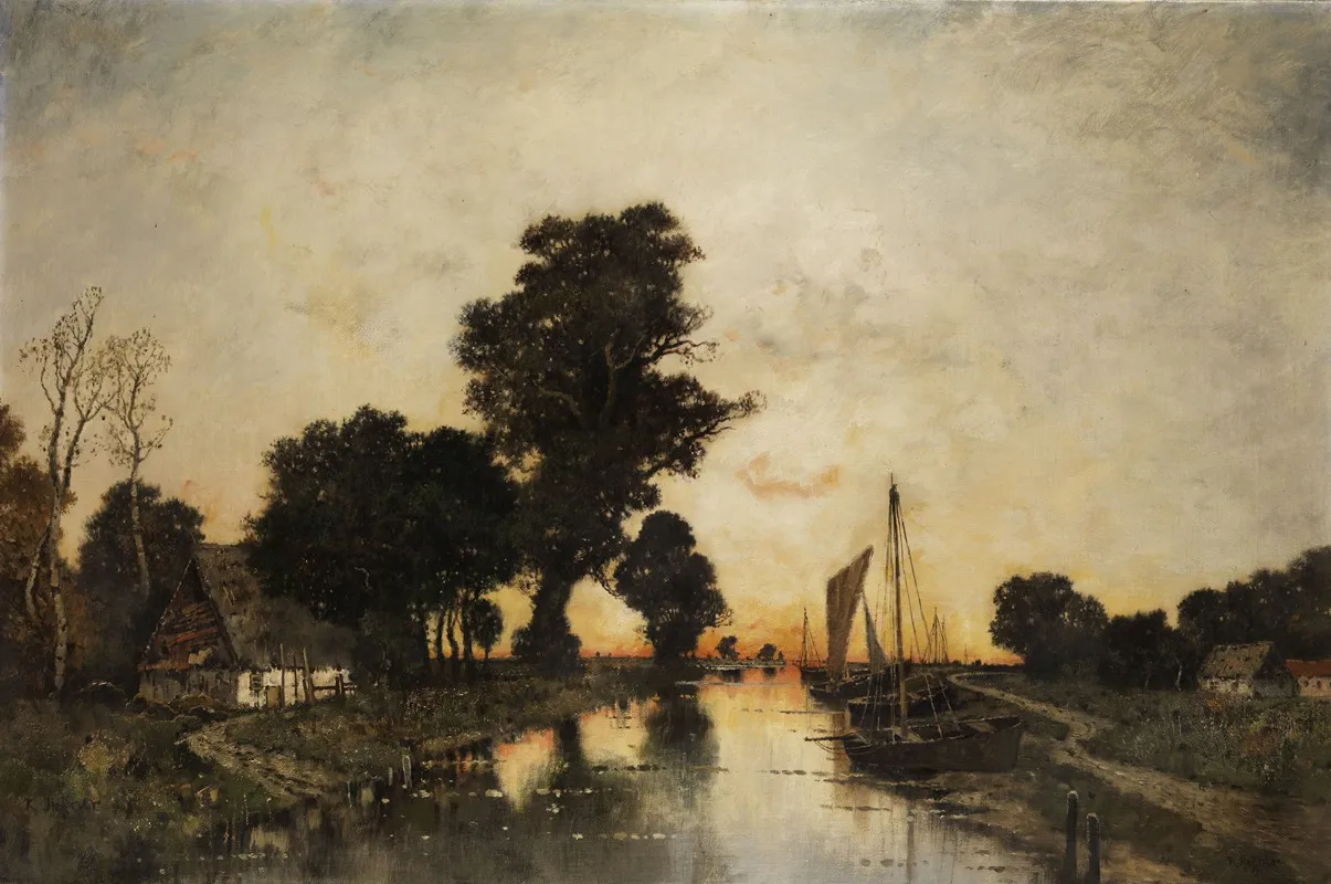 Moorlandschaft In Abendstimmung