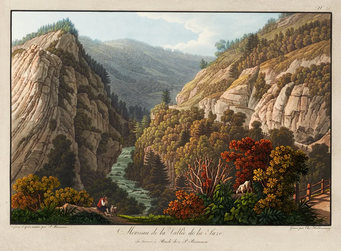 Morceau De La Vallee De La Suze by Peter Birmann - Canvas Print