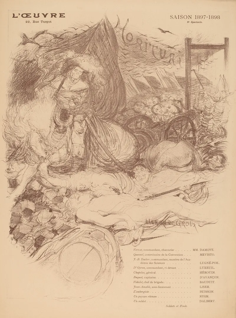 Morituri by Henry de Groux - Canvas Print