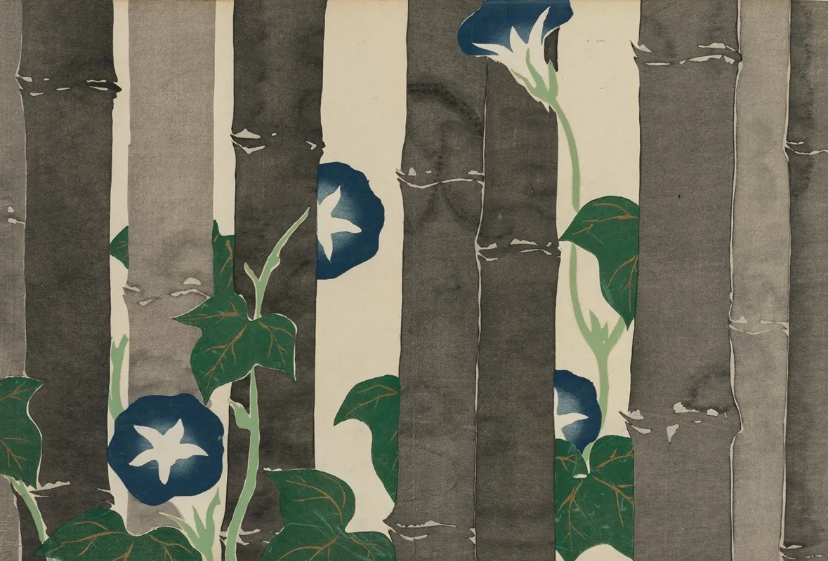 Morning Glories Asagao by Kamisaka Sekka - Canvas Print