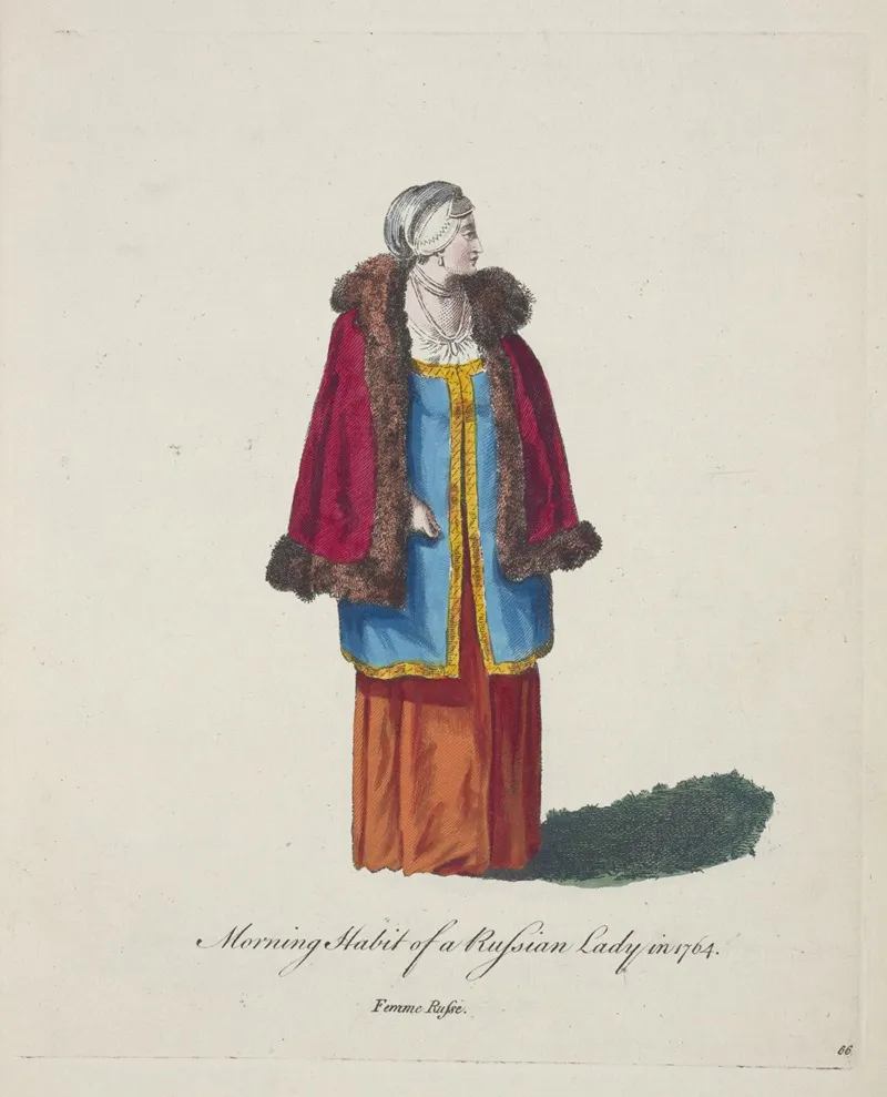 Morning Habit Of A Russian Lady In 1764 Femme Russe