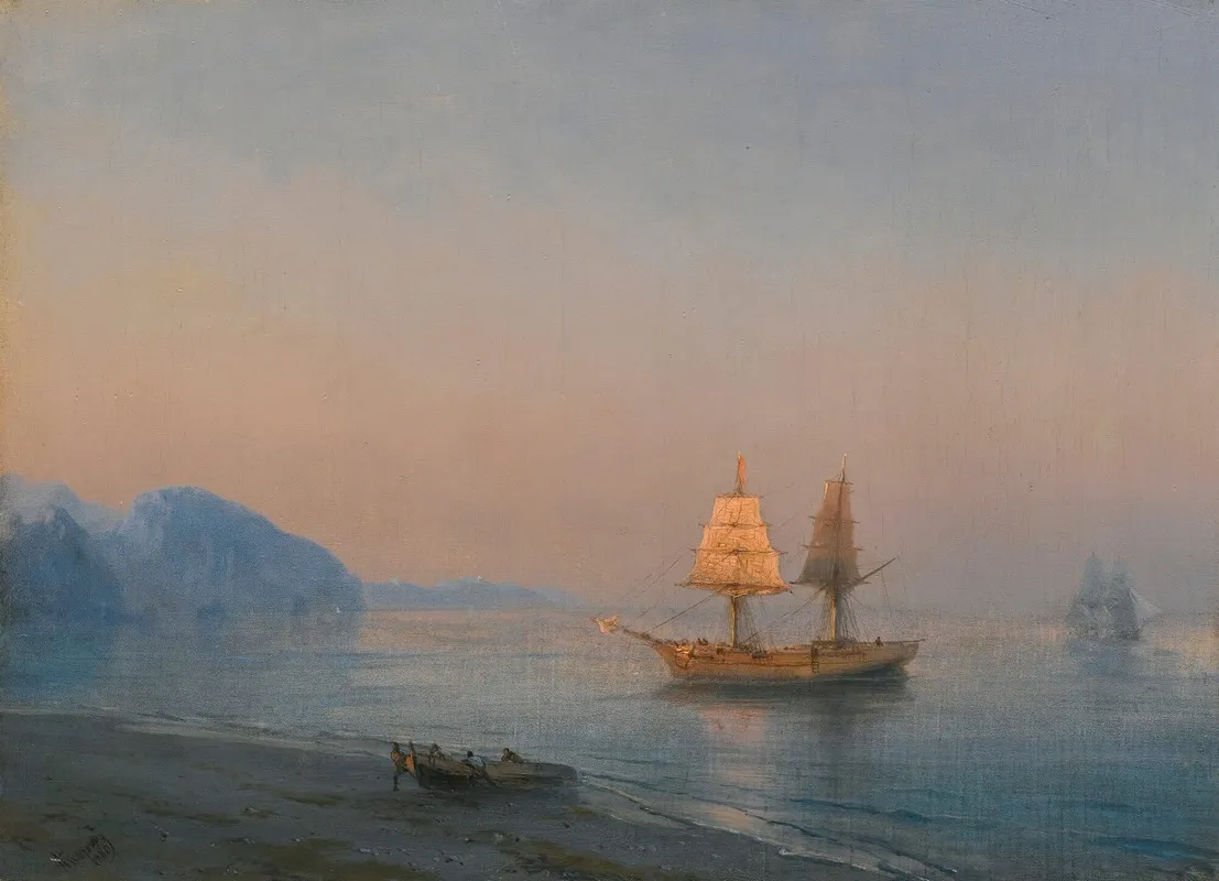 Morning In Yalta by Ivan Konstantinovich Aivazovsky - Canvas Print