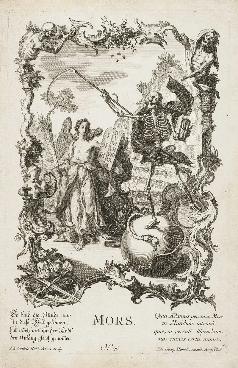 Mors by Johann Gottfried Haid - Canvas Print
