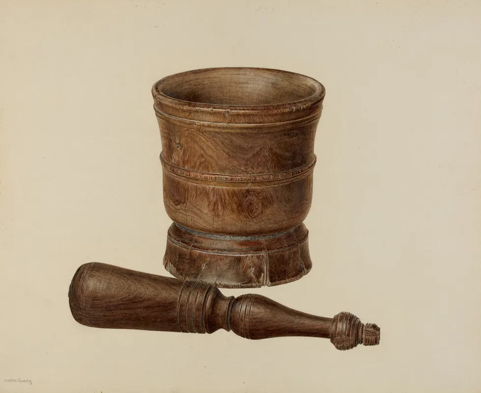 Mortar And Pestle 10 by Hester Duany - Canvas Print