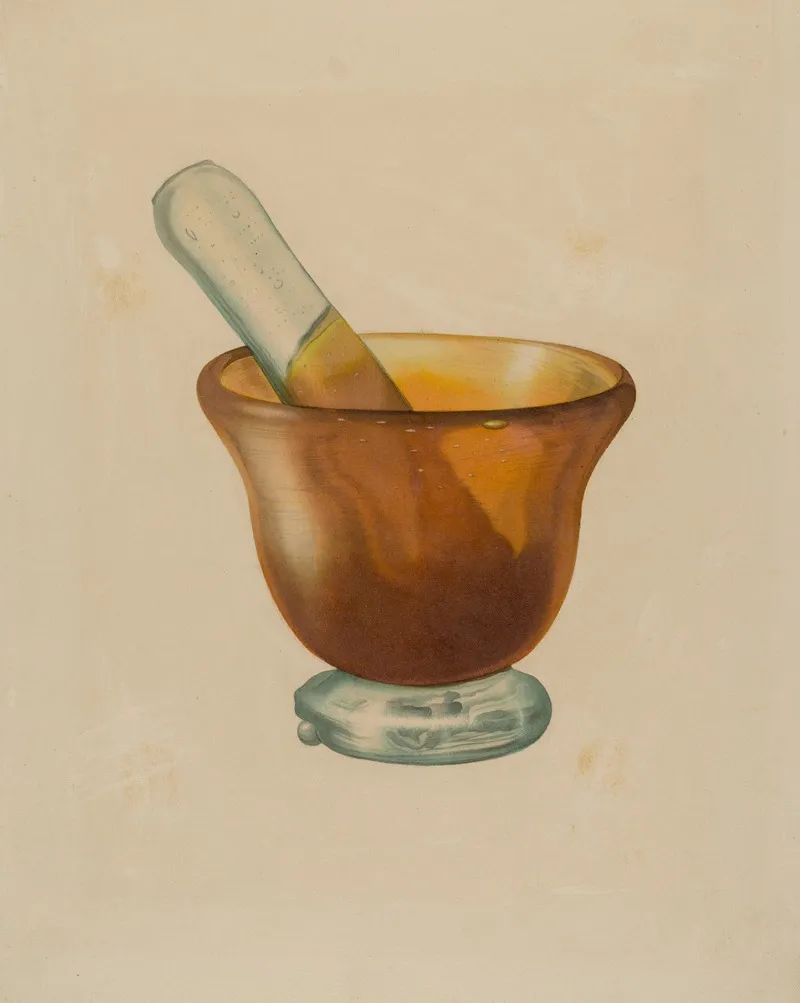 Mortar And Pestle 11 by Isidore Steinberg - Canvas Print