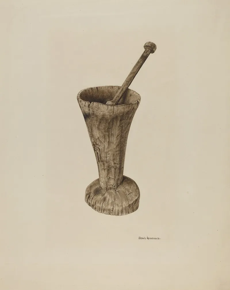 Mortar And Pestle 19 by Ursula Lauderdale - Canvas Print