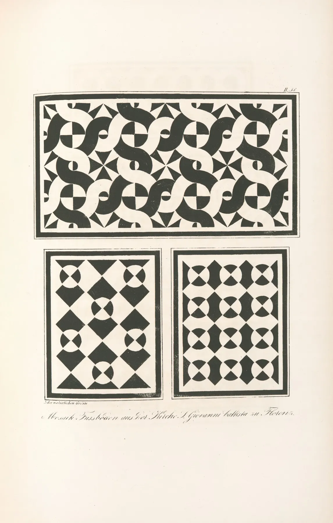 Mosaik Fussboden Aus Der Kirche S Giovanni Battista Zu Florenz by Friedrich Maximilian Hessemer - Canvas Print