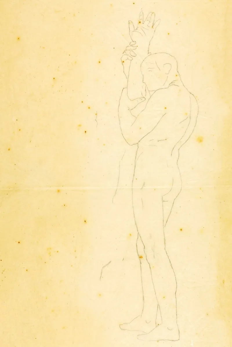 Moses Aaron And Hur On Mount Horeb Study Figure At Right