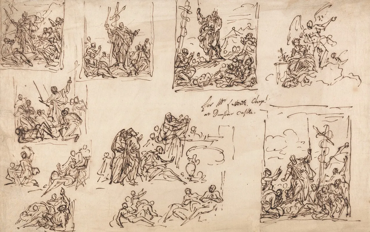 Moses And The Brazen Serpent Design For The Chapel At Dunster Castle