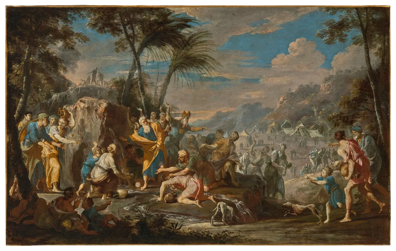 Moses Bringing Forth Water From The Rock 2
