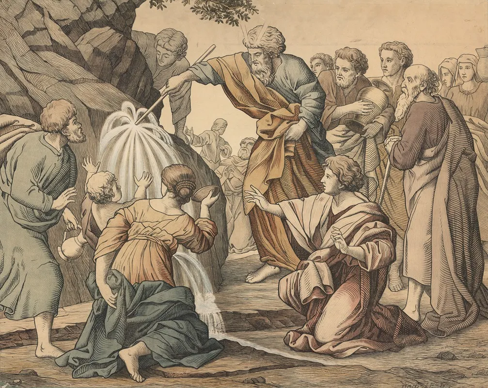 Moses Strikes Water From The Rock 2
