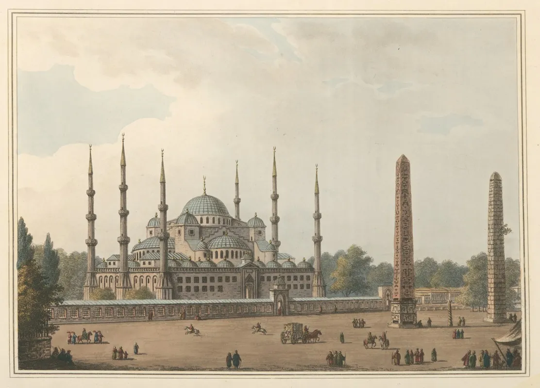 Mosque Of Sultan Achmet by Luigi Mayer - Canvas Print