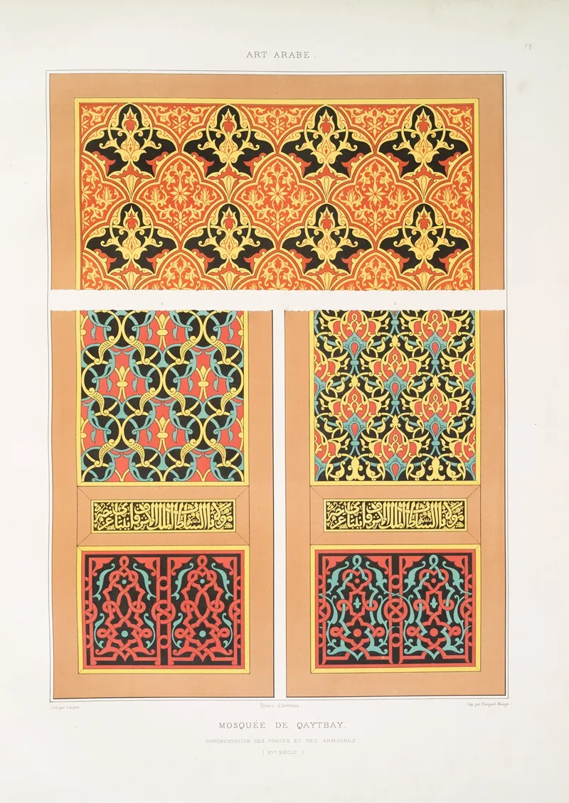 Mosquee De Qaytbay Ornementation Des Portes Et Des Armoires Xve Siecle