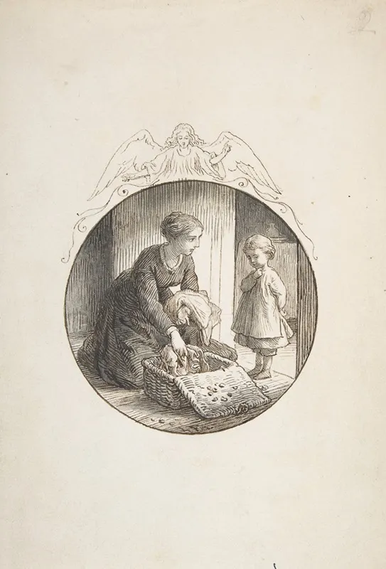 Mother And Child 28 by Lorenz Frølich - Canvas Print