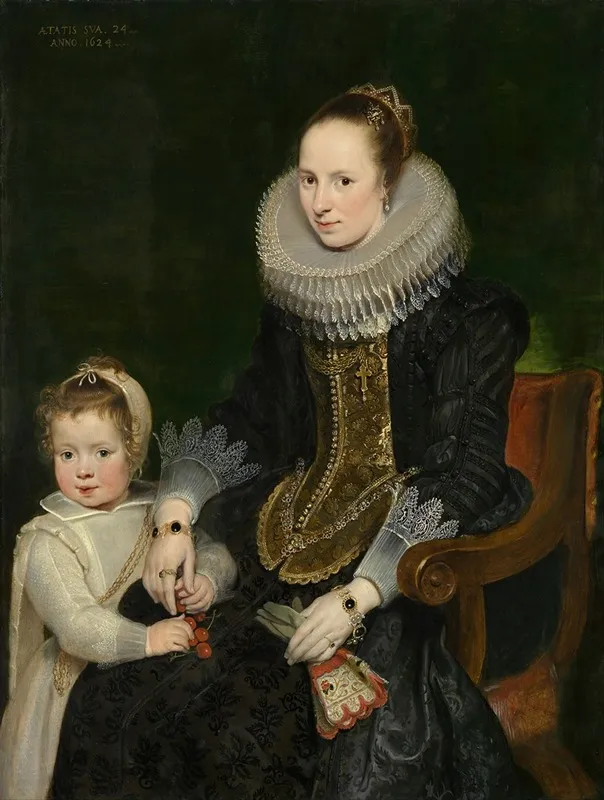Mother And Child 4 by Cornelis de Vos - Canvas Print