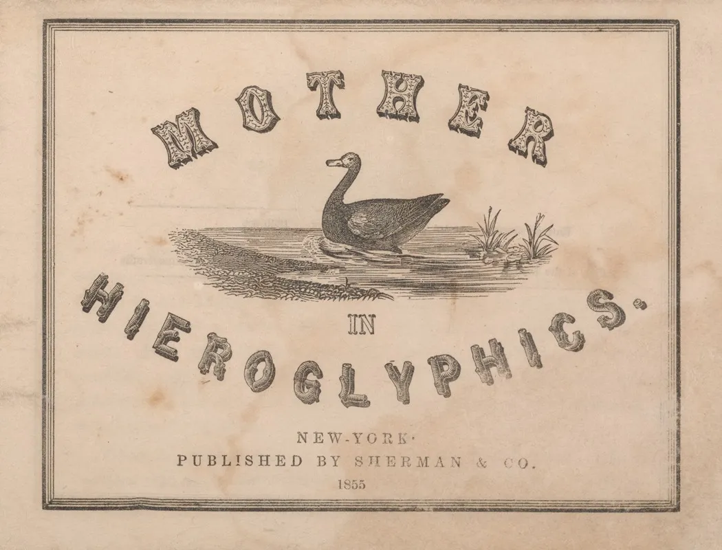 Mother Goose In Hieroglyphics Title Page by Sherman &amp; Co. - Canvas Print
