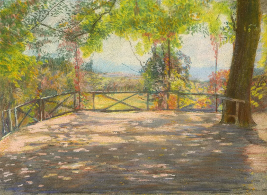 Motif In Park by Ladislav Mednyánszky - Canvas Print