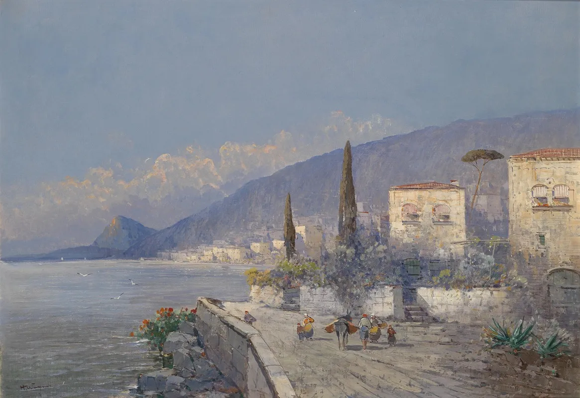 Motiv Aus Capri by Georg Fischhof - Canvas Print