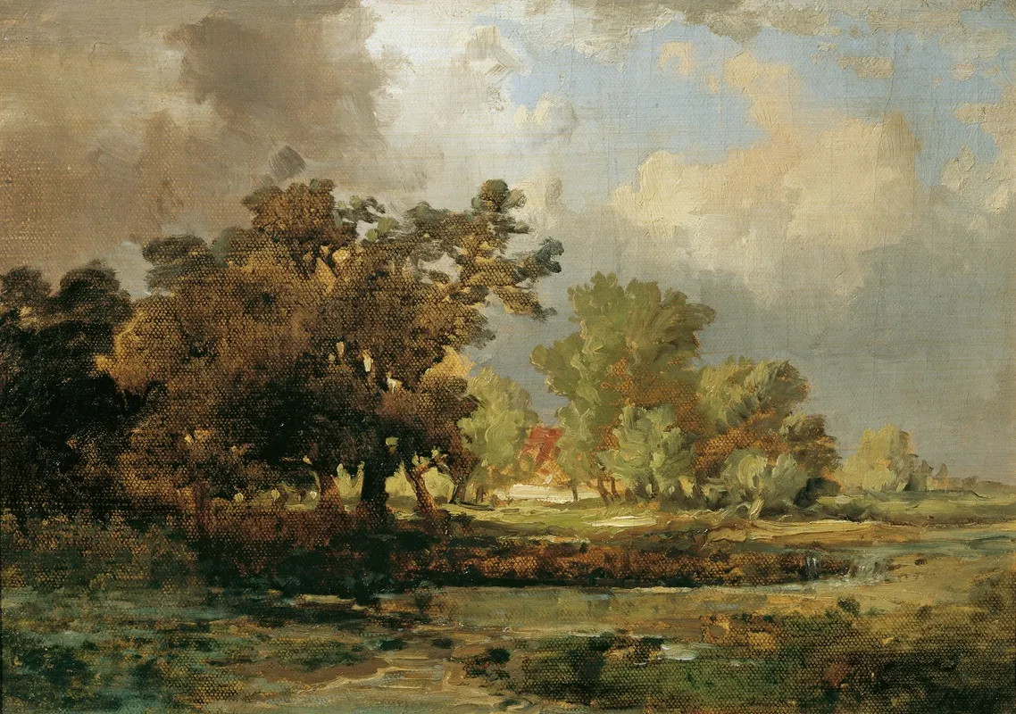 Motiv Aus Oosterhout In Holland by Remigius Adrianus van Haanen - Canvas Print