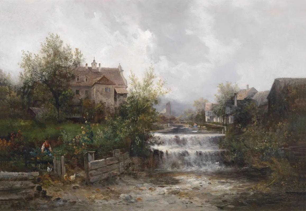 Motiv Aus Zell An Der Ybbs by Emil Barbarini - Canvas Print